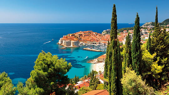 A view over the town of Dubrovnik in Croatia